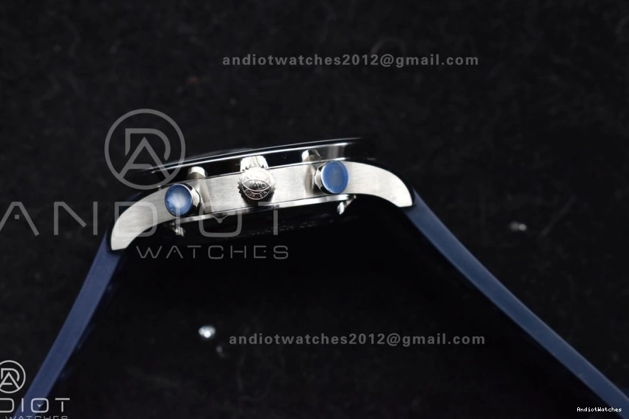 WeatherProof Best White Blue Portuguese Chrono on 1:1 Strap Blue Rubber IW3716 Z+F Edition A 1011 Dial 0421